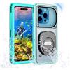 FainFun Custodia Impermeabile Smartphone Waterproof, IPX8 6,95 in Cover Cellulare Subacquea, per Immersioni, Surf, Nuoto e Altre Attività Acquatiche, Preparare gli Accessori per le Vacanze (Verde)