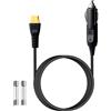 PORFOYO XT60 - Caricatore per auto, DC 12 V/24 V, cavo di ricarica per auto, 3 m, cavo accendisigari, caricatore per auto, universale, per C1000, 757, 767, SR600, per auto, camion, camion