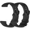WindRen 2 Pezzi Silicone Cinturino Compatibile con Xiaomi Redmi Watch 5 Active/5 Lite, Cinturino di 22mm Ricambio Sportivo per Amazfit Active Max, Resistente All'usura, Impermeabile, Leggero