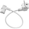 HuaLiSiJi Cavo Alimentazione Schuko 10A 250V C13 Schuko Cavo di Protezione Del Contatto Tipo F (CEE 7/4) a C13 Femmina, Per Computer Server Monitor Rice Cooker (Bianco, 2 m)