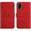 Jiajihua Custodia Compatibile con Realme 7 Pro 4G,Compatibile con Realme 7 Pro RMX2170 Chiusura magnetica della custodia del telefono Flip Stand Card Slot Red