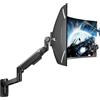 ARES WING Supporto da parete per monitor da 24 - 57 pollici, schermo LED/LCD/TV fino a 27 kg, molla a gas, supporto da parete, inclinabile, orientabile VESA 75/100, supporto per monitor per ufficio e