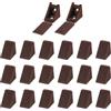 QUARKZMAN 20 Pezzi Staffe Angolari In Plastica 17 X 20 X 20mm A Forma Di L 90 Gradi Staffe Angolari A Angolo Retto Con Copertura E VitiSedie Scaffali In Legno Armadi Scatole Marrone Scuro