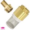 txuzong Kit 1 Valvola di Non Ritorno in Ottone con Filtro Acciaio Inox - Valvola di Fondo per Tubi di Aspirazione e Pompe - Include Nastro Teflon e Raccordo Filettato 1