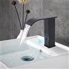 RibasuBB Rubinetto da bagno con sensore a infrarossi, con sensore a infrarossi, per lavabo, lavabo, lavandino a mano, con sensore di colore nero