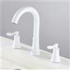 Generic Rubinetto Bagno Lavabo Moderno 3 Fori Lavabo Rubinetti Bagno Miscelatore Lavabo Leva Doppia Girevole 360° Caldo E Freddo Ottone Bianco