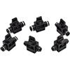 YAKUFAST Nero Pneumatico Aria 2 Vie Raccordi Rapidi Spingere Connettore Tubo Tubo di Plastica 4mm 6mm 8mm 10mm 12mm Parti Pneumatiche(6MM)