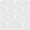 ICYEHAO Carta da Parati Autoadesiva Geometrica, 44,5 x 500 cm Carta da Parati Autoadesiva Astratta Arcobaleno Nero Bianco Pellicola Adesiva per Mobili,Camera da Letto,Soggiorno,Bagno