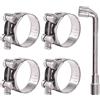 Glarks 4 fascette stringitubo con bullone a T da 48-51 mm, in acciaio inossidabile 304, resistenti, morsetti regolabili per tubi con diametro da 4,8 a 51 mm (48-51 mm)