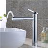 HauTour Rubinetto da bagno con rubinetto girevole a 360° e beccuccio, per bagno con beccuccio, altezza 22,5 cm, in ottone, per lavandino, acqua fredda e calda, per ospiti, WC, bagno
