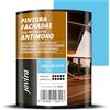 JOVIRA PINTURAS Pittura per Facciata Anti-Umido, Idrorepellente, Impermeabile e Anti-Cracking. (750 Millilitri, Blu Cielo)