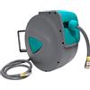 Froadp Avvolgitubo con 1/4 Attacco Rapido, Riavvolgimento Automatico per Tubi d'aria Compressa, Arrotolatore con 180° Rotante Supporto a Parete(10m, Grigio)