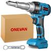 ONEVAN rivettatrice a batteria, 20.000N pistola per rivetti 2,4-5,0 mm, per Makita 18V, storke 18mm, senza spazzole, rivettatrice elettrica automatica, pistola rivettatrice batteria (senza batteria)
