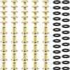 YIXISI 25 Set M5x8mm Viti per Rilegatura Chicago Kit, Rivetti A Vite, Rivetti in Pelle, Chicago Nail Rivet Vite, per Rilegatura di Libri Decorativi in Pelle, Oro