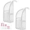 LLELEMAMO Borsa da Toilette Autoportante, Organizer da Viaggio Portatile e Leggero, Beauty Case in Rete con Cerniera, Pieghevole Trasparente per Cosmetici e Articoli da Toeletta da Viaggio (2PCS-E)