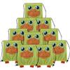 FUN FAN LINE Set di 10 Sacche a Zainetto con Coulisse per Bambini - Disegni Animali Colorati (41x34 cm) | Zaino Impermeabile per Scuola, Sport e Festa di Compleanno - Regali Fine Festa Bambini