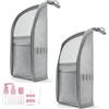 LLELEMAMO Borsa da Toilette Autoportante, Organizer da Viaggio Portatile e Leggero, Beauty Case in Rete con Cerniera, Pieghevole Trasparente per Cosmetici e Articoli da Toeletta da Viaggio (2PCS-D)
