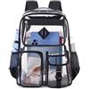 Eulihent Zaino Trasparente Grande in PVC Impermeabile Plastica Scuola Borsa Robusto Durevole Casual Bag Zainetto Borsa Libro per Scuola Palestra Lavoro Viaggio Stadio Uomo Donna (Version C)
