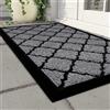 Qingbei Rina Grandi zerbini per esterni resistenti, 60 x 90 cm, zerbino per ingresso esterno, resistente alle intemperie, per porte d'ingresso, giardino, patio, colore grigio