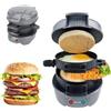 LZQpearl Tostiera Sandwich Maker, Pressa Per Panini Con Anelli Per Uova E Timer, Macchina Per Hamburger Piastre Antiaderenti, Per Hamburger, Panini, Toast, Waffle, Colazione Presto (Grey)