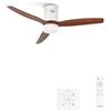 CREATE / WINDCALM NATURAL WOOD M/Ventilatore da soffitto con luce bianco pale legno scuro con controllore e telecomando / 40W, Temporizzatore, Ø132 cm, 3 temperature di luce, funzione estate-inverno