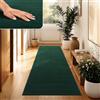 Paco Home Tappeto Moderno e Morbido per Soggiorno a Pelo Corto Lavabile Fluffy Uni Effetto Pelliccia Senza Tempo Elegante Antiscivolo Facile da Pulire, Dimensione:80x300 cm, Colore:Verde