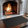 FIREWESS Tappeto Ignifugo per Camino, Parascintille per Camino, Resistente al Fuoco, Calore, Antiaderente, per Barbecue, Patio, Tappetino Protettivo per Pavimenti, Protezione per Stufe (Nero, 105 x 60 cm)