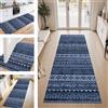 ZESEWU Tappeto passatoia cucina antiscivolo lavabile Tappeti ingresso interno casa 50X180CM Tappeto Runner Poliestere Blu Boho tappetocorridoio salotto soggiorno camera da letto Entrata bagno