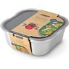 BLACK + BLUM BLACK+BLUM - Contenitore per il pranzo - in acciaio inox microonde senza plastica - Contenitore per il pranzo a prova di perdite, ermetico, coperchio chiudibile a chiave, adatto a microonde,