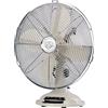 bimar VTM35 Ventilatore da Tavolo Vintage 35W, Corpo in Metallo, Elica Ø 30 cm con 4 Pale, Selettore 3 Velocità, Orientabile Alto Basso, Oscillazione Destra Sinistra (Beige, Tavolo)