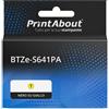 PrintAbout Nastro compatibile Brother BTZe-S641PA - Nero su giallo (18 mm)