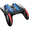 Mixabloem Controller di gioco 4 in 1 con raffreddamento a doppia ventola e batteria da 2500 mAh, maniglia da gioco mobile con pulsanti di attivazione in metallo, supporto pieghevole per telefoni