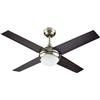 Bastilipo Ventilatore da soffitto in Pelle a LED, con Telecomando, Ciliegia/Noce, Diametro Total 106 cm