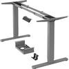 ErGear Scrivania Regolabile in Altezza da 70-115 cm, con 2 Motori & 4 Memoria, Solo Telaio per Scrivania da Piedi, Grigio