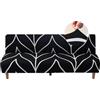 WWQQKJ Copridivano Clic Clac estensibile a 3 posti, fodera per divano senza braccio, elastica, in spandex, protezione per divano letto universale(Linea Nera)