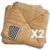 ZStyle Set SEDUTE Paglia MOD. 996 Seduta Sedile Ricambio Telaio Fondo per Sedie Impagliate Sedia + FELTRINI Omaggio (2 Pezzi)