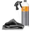 autopflege Set di rimozione dei residui di Colla, 1 l, Testina Spray + Panno in Microfibra, rimuove i residui di Colla Come Adesivi, Etichette di Vetro, Vernice, Metallo, ECC