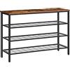 HOOBRO Scarpiera, Scaffale Portascarpe a 4 Ripiani, Organizzatore Porta Scarpe, per 20-25 Scarpes, per Ingresso, Camera da Letto, Montaggio Facile, Marrone Vintage EBF04XJ01