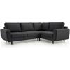 Robin Inspire Divano Angolare con Funzione Letto 4 Posti - Divano Letto a L - Destro - 2 Vani Contenitore, 5 Cuscini - per Soggiorno Moderno - 250 cm Linda Grafite Scuro