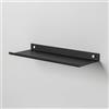 Steelnovo | Ortis, Mensola da Bagno in Metallo Verniciato, Mensola da Parete Portaoggetti, 40x3x14 cm, Colore Nero, Design Moderno e Minimal, Scaffale da Muro, Porta Accessori, Made in Italy