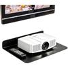 equlup Mensola AV galleggiante, 30x20x4 cm 10 kg di carico Montaggio a parete in alluminio Mensola per console multimediale Scaffale galleggiante Staffa per supporto a parete per TV Box