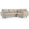 Robin Inspire Divano Angolare con Funzione Letto 4 Posti - Divano Letto a L - Destro - 2 Vani Contenitore, 5 Cuscini - per Soggiorno Moderno - 250 cm Linda Latte