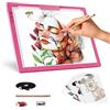 elice Tavolo Luminoso Ricaricabile A4 con Clip, Funzionamento a Batteria, 6 Livelli di luminosità, Pannello Luminoso Ricaricabile per disegnare, Pittura con Diamanti, Animazione