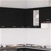 Generico Armadietto angolare Appeso Riga Rovere Nero 57 x 57 x 60 cm,Armadietti e portaoggetti,Pensili da cucina-863148