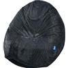 Bruni Classico Cord S - Pouf per interni con imbottitura, per interni, colore: nero