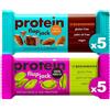 The BEGINNINGS Flapjack proteico all'avena Mix box 2 gusti x 5 barrette - 10 x 60 g (600 g) - barrette proteiche di avena - vegan, senza glutine - con proteine vegetali