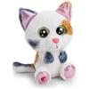 NICI GLUBSCHIS Calli Malli, morbido gatto calico di peluche, da coccolare e con cui giocare, per bambini e adulti, fantastica idea regalo, 15 cm, bianco - 63044