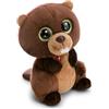 NICI GLUBSCHIS Bobston, morbido castoro di peluche, da coccolare e con cui giocare, per bambini e adulti, fantastica idea regalo, 15 cm, marrone - 63045