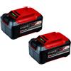 Einhell 2 Batterie Einhell 18V 5,2 Ah Power X-Change PLUS compatibili con TWIN-PACK