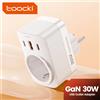 toocki Caricabatterie USB Toocki PD 30W GaN con presa ca caricatore a strisce presa a muro USB per iPhone 15 14 Xiaomi 13 adattatore presa Samsung S23